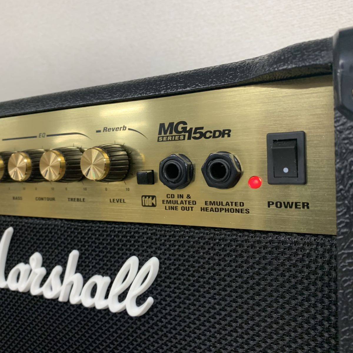 【Ha-2】 Marshall MG15CDR ギターアンプ コンボ マーシャル 音出し確認済み 動作OK 箱付き 1266-29_画像4