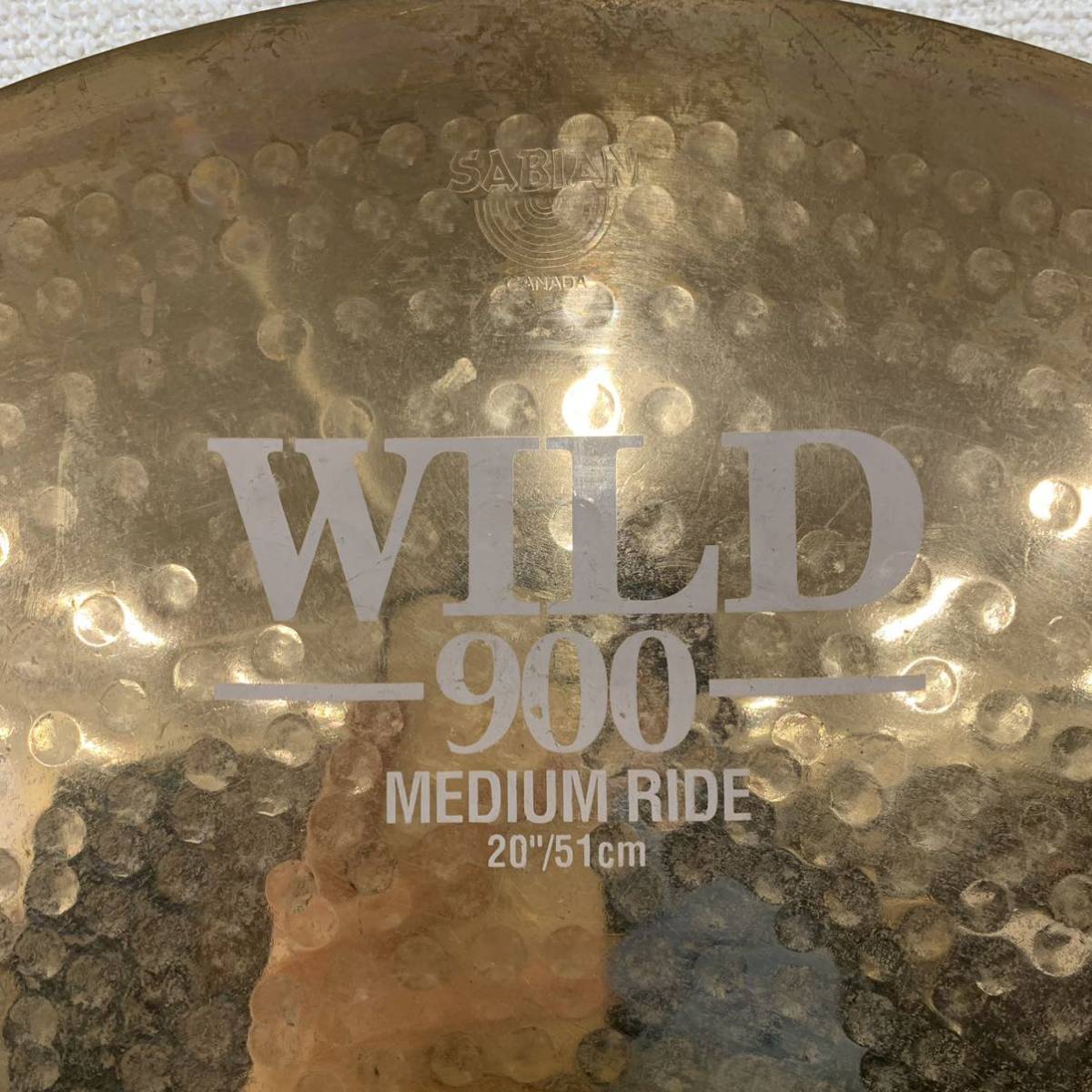 【N-3 緑 大】 SABIAN WILD 900 Midium Ride 20' シンバル セイビアン ミディアムライド 1400-7_画像2