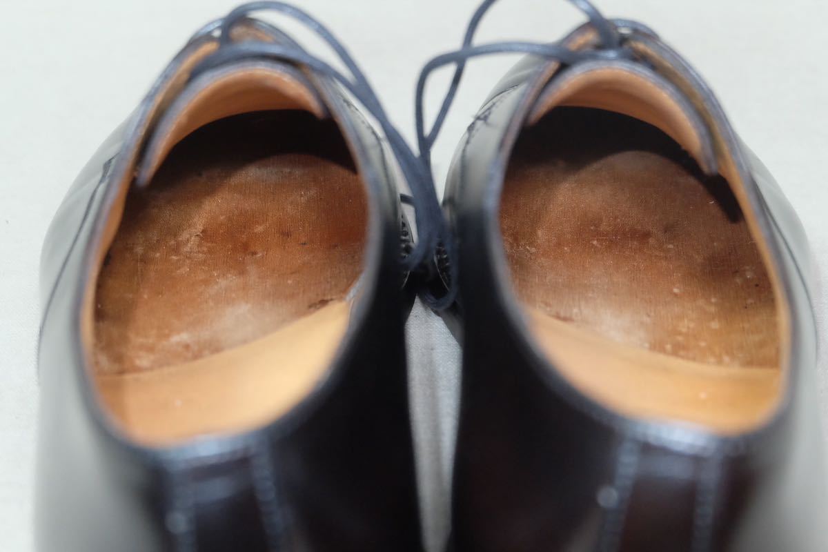 定価16万 希少美品J.M.WESTON JMウェストン 洗練されたUチップダービーシューズ UK8C フランス製高級革靴 ロジェ ビジネス カーフレザー598_画像9