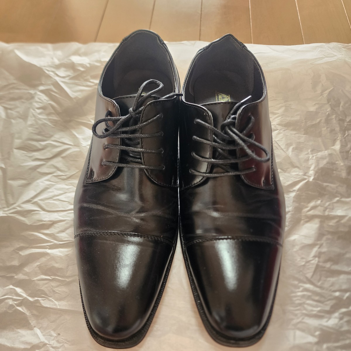 革靴 紳士靴 ビジネスシューズ 黒 レザーシューズ ローファー ブラック 靴 くつ 41サイズ(25.5)_画像2