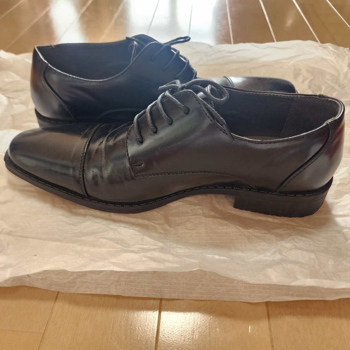 革靴 紳士靴 ビジネスシューズ 黒 レザーシューズ ローファー ブラック 靴 くつ 41サイズ(25.5)_画像5