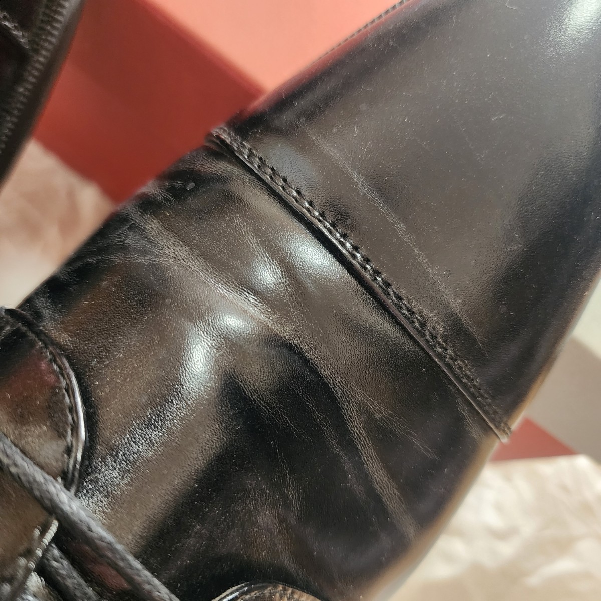 革靴 紳士靴 ビジネスシューズ 黒 レザーシューズ ローファー ブラック 靴 くつ 41サイズ(25.5)_画像9
