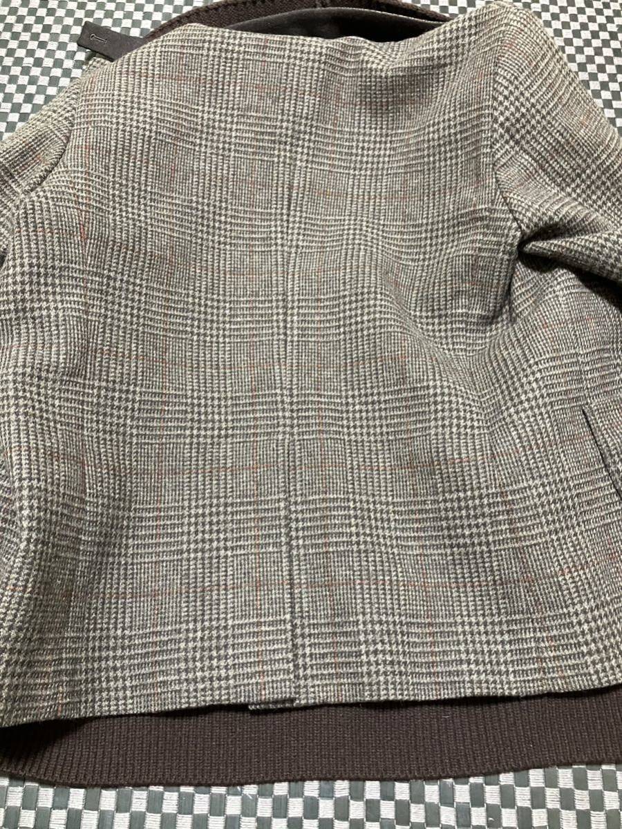 サカイ sacai 12AW KNIT LAYERED JACKET ニットレイヤードジャケット テーラードジャケット チェック 2 M 茶 ブラウン 12-00325M _画像5