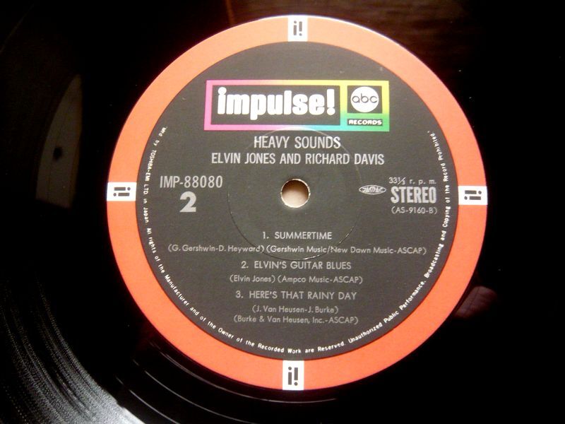 ★【ELVIN JONES & RICHARD DAVIS】国内盤LP/ELVIN JONES & RICHARD DAVIS HEAVY SOUNDS エルビンジョーンズ/リチャードデイビス _画像6