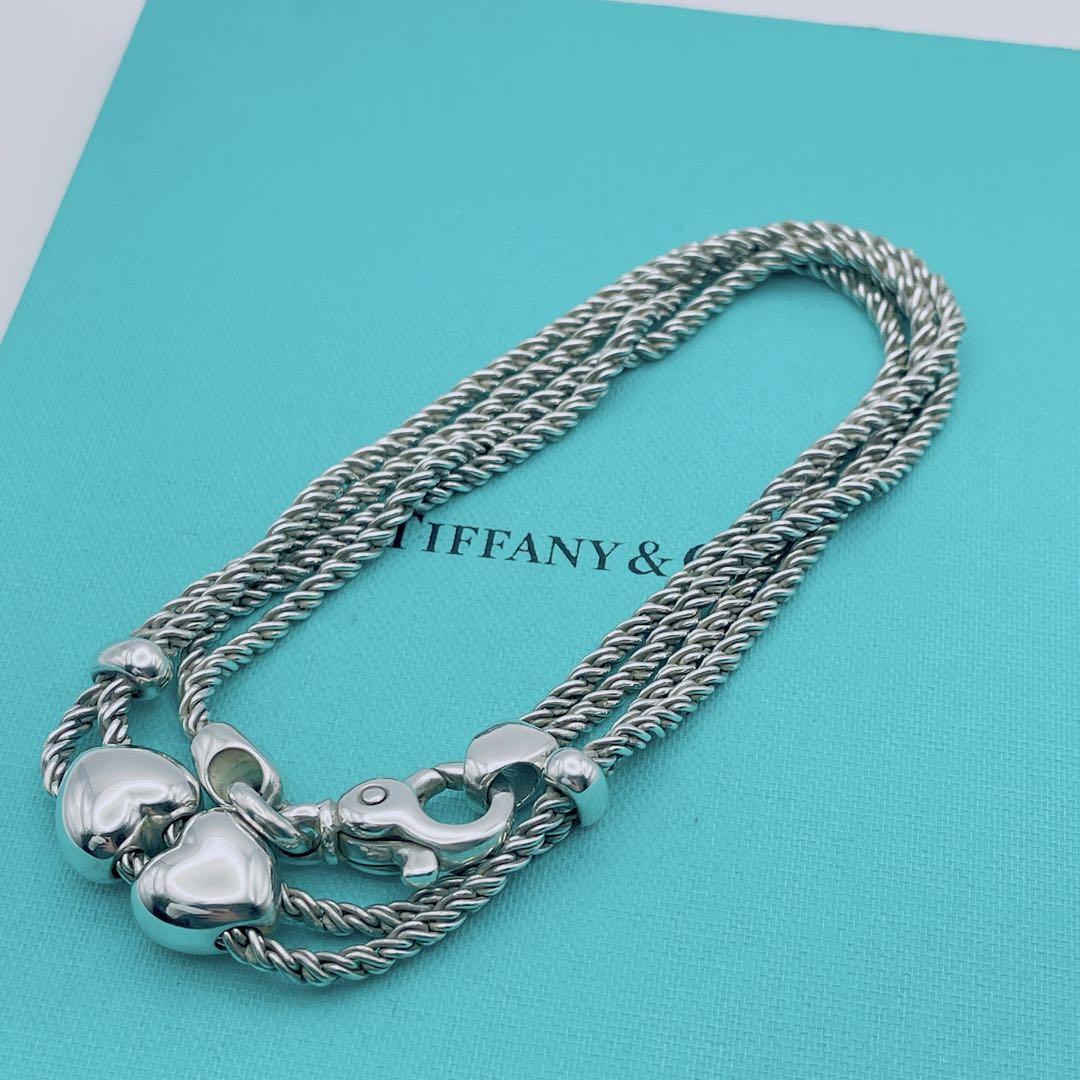 送料無料 日本 ダブルロープ Co & 極美品】Tiffany ネックレス ツイスト ハート その他