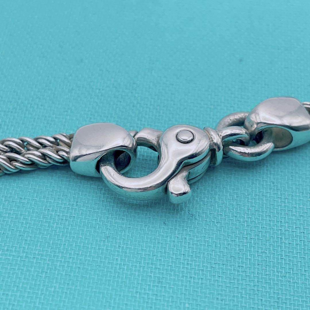 極美品】Tiffany & Co ダブルロープ ネックレス ハート ツイスト 極美品】Tiffany & Co ダブルロープ ネックレス ハート ツイスト