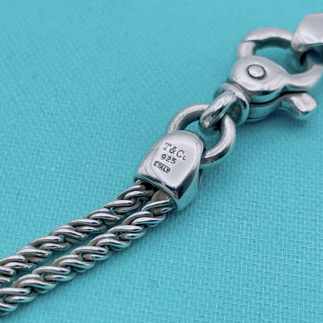 極美品】Tiffany & Co ダブルロープ ネックレス ハート ツイスト 極美品】Tiffany & Co ダブルロープ ネックレス ハート ツイスト