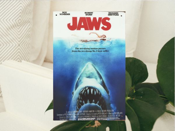 ブリキ看板 Jaws ジョーズ 187 映画 ハリウッド 名作 メタルプレート アメリカン雑貨 インテリア レトロ ビンテージ風 