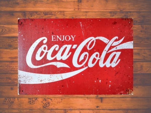 ブリキ看板 コカ・コーラ coca cola 91 メタルプレート インテリア ガレージ アメリカン雑貨 レトロ風 ビンテージ風 おしゃれ 新品_画像2