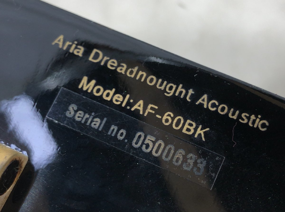 Aria Dreadnought アリア ドレッドノート AF-60BK アコースティックギター●F013A592の画像10