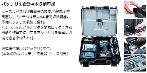 マキタ 最新型 TD173D 用 インパクトドライバ プラスチック ケース 黒 821914-8 TD173DZ TD173DRGX makita_画像5