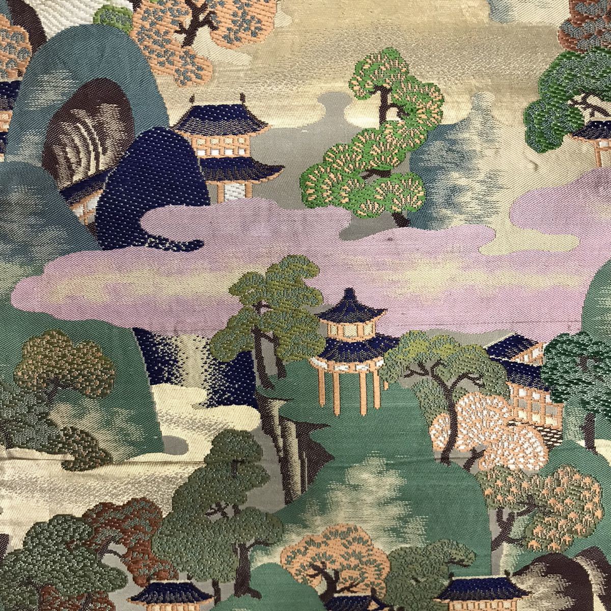 B109 maru obi пейзаж map переделка рукоделие ткань украшение ткань времена . старый . старый ткань античный гобелен инструмент для проволоки wa