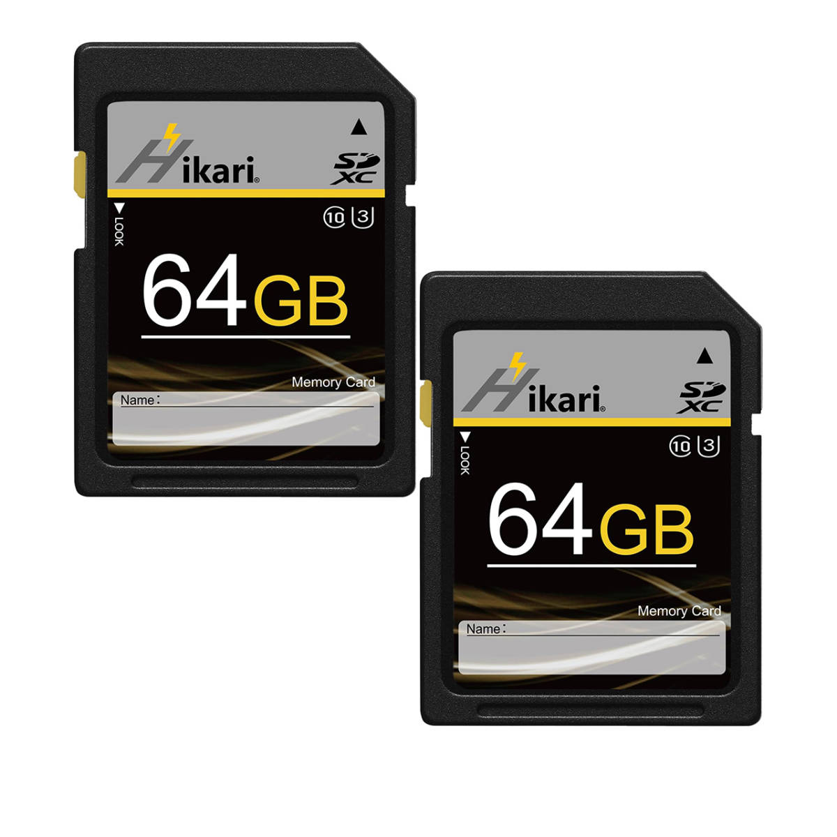 Hikari SD card 64GB SDXC memory card 2 pieces set ( Class10 U3 video camera digital camera SD card 4k HHS-III)