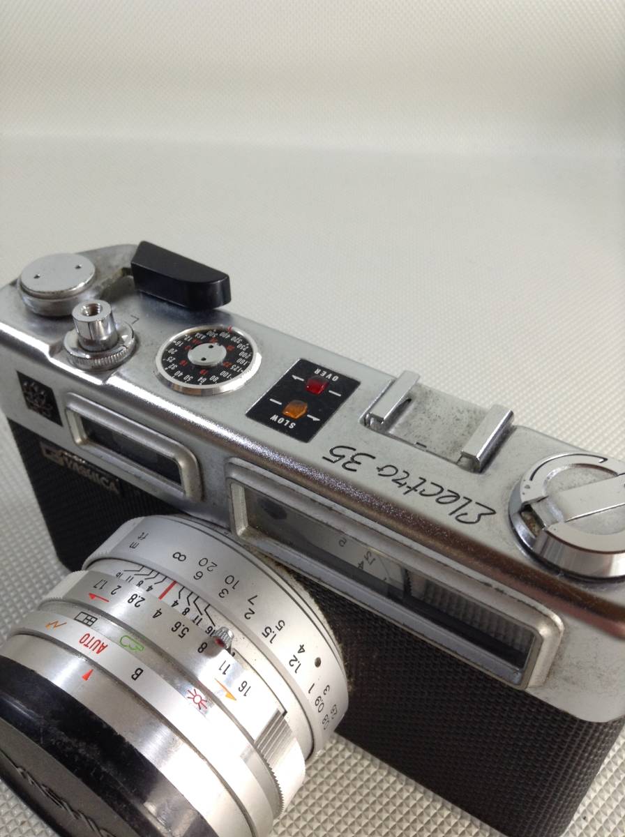 S4026●YASHICA ヤシカ Electro35 フィルムカメラ レンズ YASHINON-DX 1:1.7 f=45mm ケース付き 【未確認】_画像10