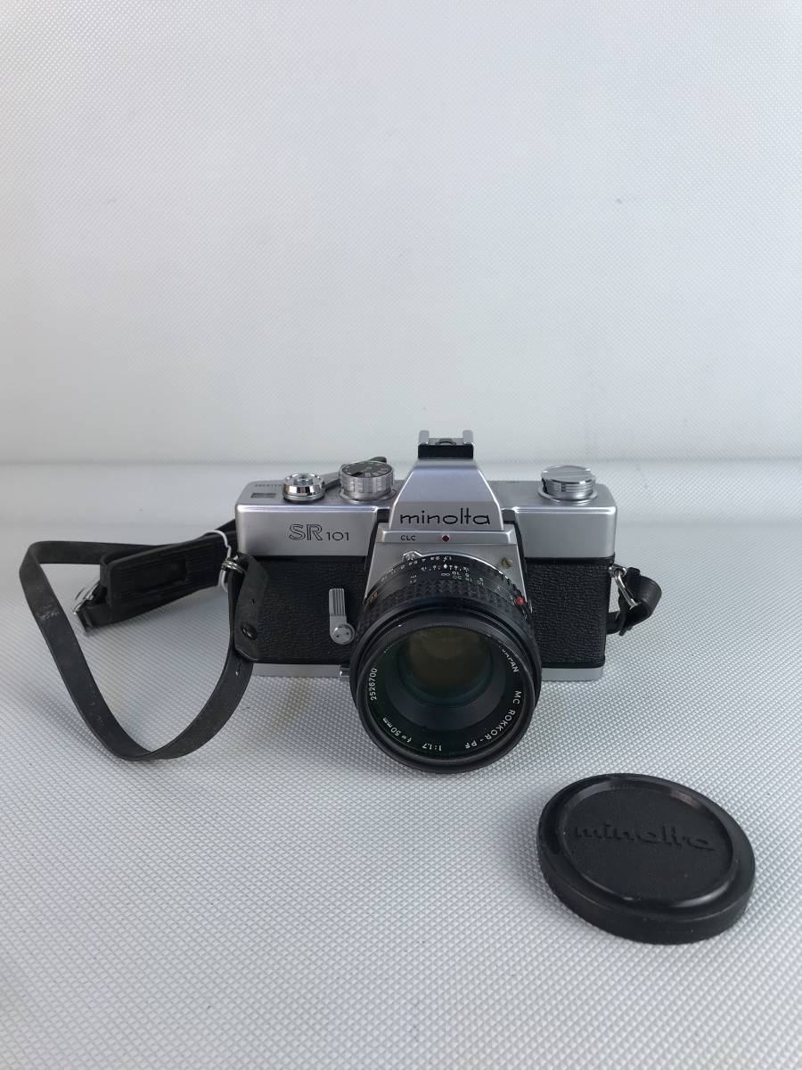 A9751●Minolta ミノルタ フィルムカメラ SR101 レンズ MC ROKKOR-PF 1:1.7 f=50mm 2526700 シャッターOK 【未確認】_画像1