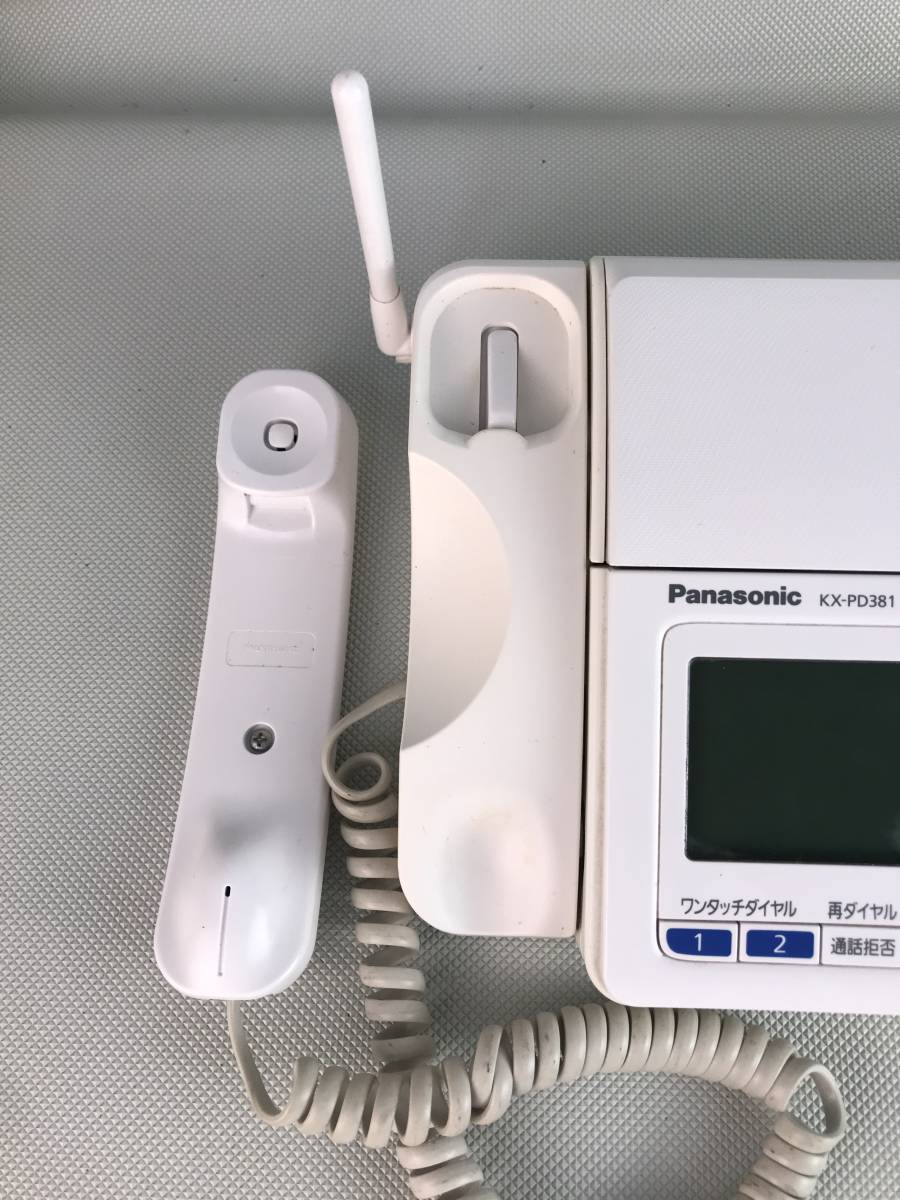 A9786●Panasonic パナソニック 電話機 パーソナルファックス FAX ファクシミリ 親機のみ KX-PD381DWE8 【同梱不可】_画像2