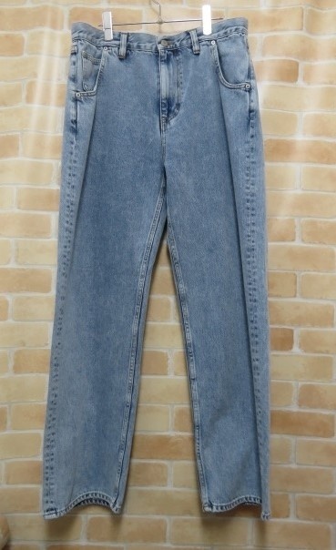 CABARET POVAL キャバレーポバール STANDARD JEAN BLEACHED ブルー L 111379544