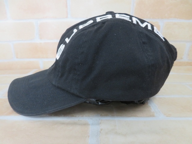 SUPREME シュプリーム キャップ 帽子 ロゴ ブラック 111376289_画像4