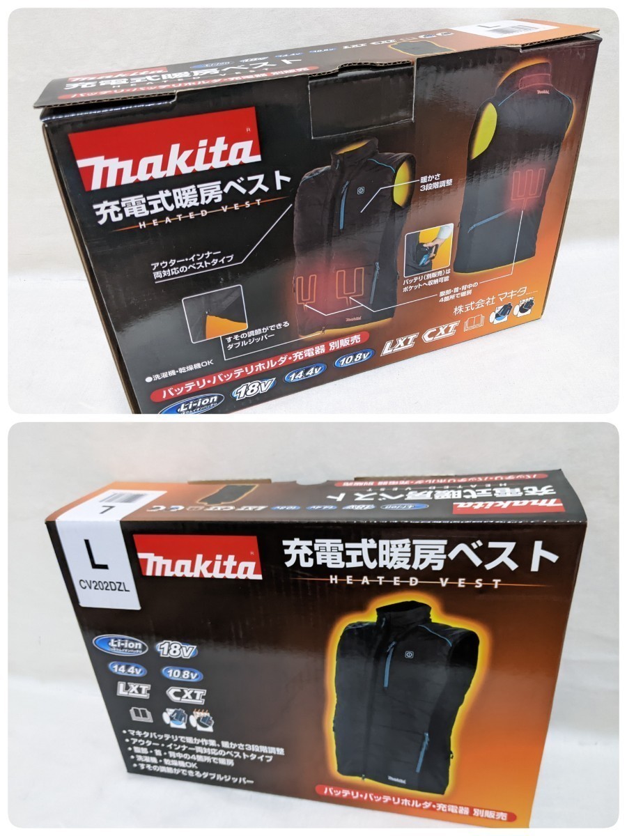 【※試着品※】MAKITA マキタ『暖房ベストCV202DZL』サイズＬ ブラック 本体のみ☆_画像5