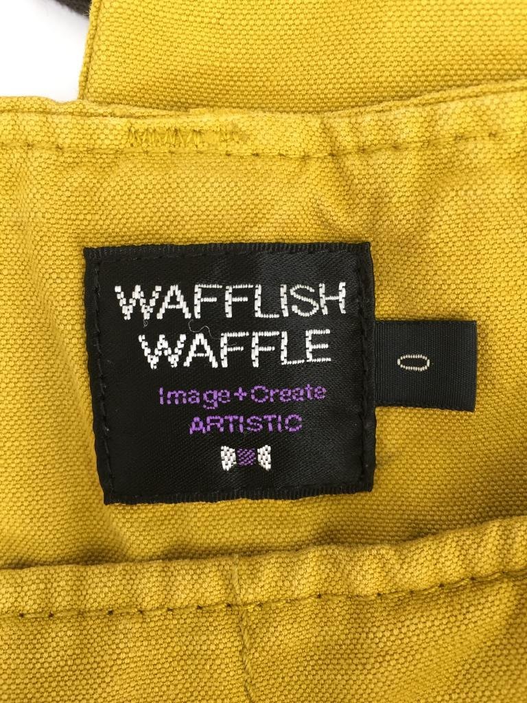 【送料込】 Wafflish Waffle ワッフリッシュワッフル パンツ イエロー 黄色 綿 麻 セミワイド サイドボタン size0 S ナチュラル/956926_画像5