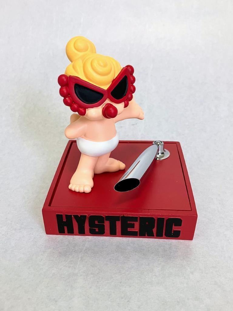 【送料込】未使用品★HYSTERIC MINI ヒステリックミニ ペンスタンド ノベルティ 幅9 高さ10 レッド×イエロー他 メモパッド付 s3406427_画像1