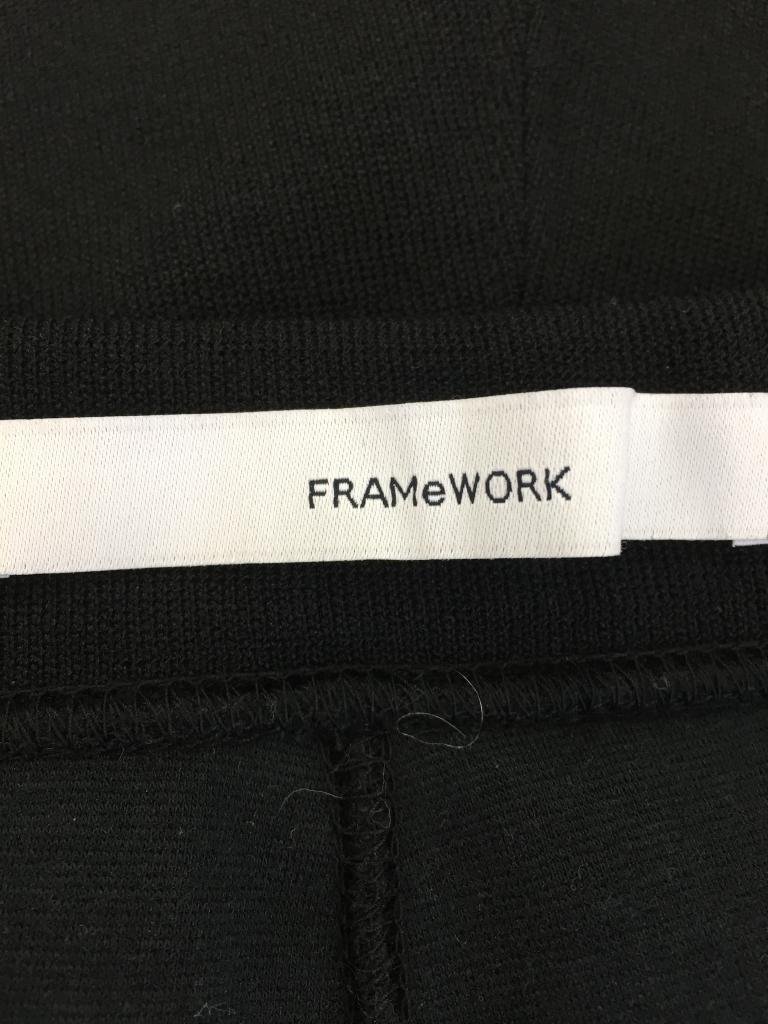 【送料込】 FRAMeWORK フレームワーク スカート ブラック 黒 無地 綿混 ストレッチ素材 ウエストゴム フレア 日本製 size38 M/957455_画像5
