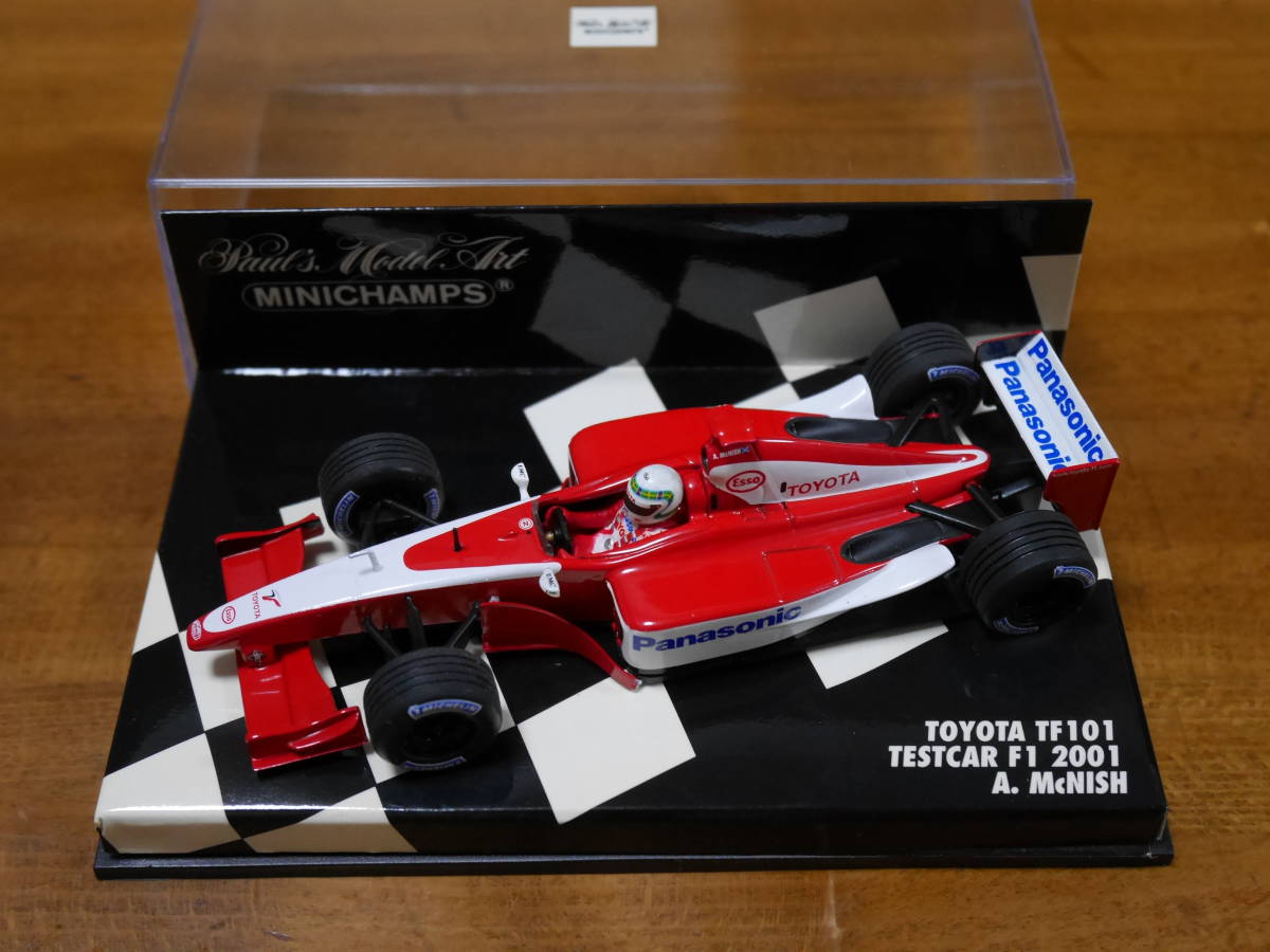 即決 1/43 ミニチャンプス トヨタ TF101 テストカー F1 2001 A.マクニシュ_画像1