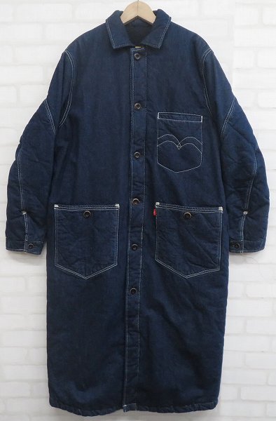 3J3651/Levi's RED FILLED LONG COAT A1101-0000 リーバイスレッド デニムフィールドロングコート_画像2