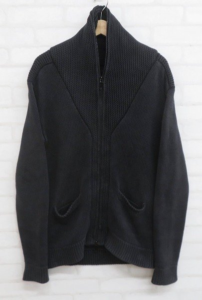 7T9904/jun hashimoto FULL ZIP SHAWL COLLAR CARDIGAN KNT023-CTK01 ジュンハシモト フルジップショールカラーカーディガン ニット_画像2