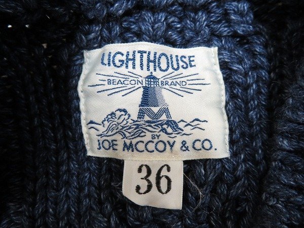 7T9560/JOE McCOY LIGHT HOUSE インディゴアランニット ジョーマッコイ セーター_画像4