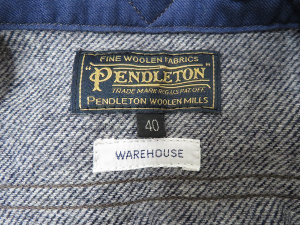 7T9503/PENDLETON×WAREHOUSE ウールシャツ ペンドルトン ウエアハウス