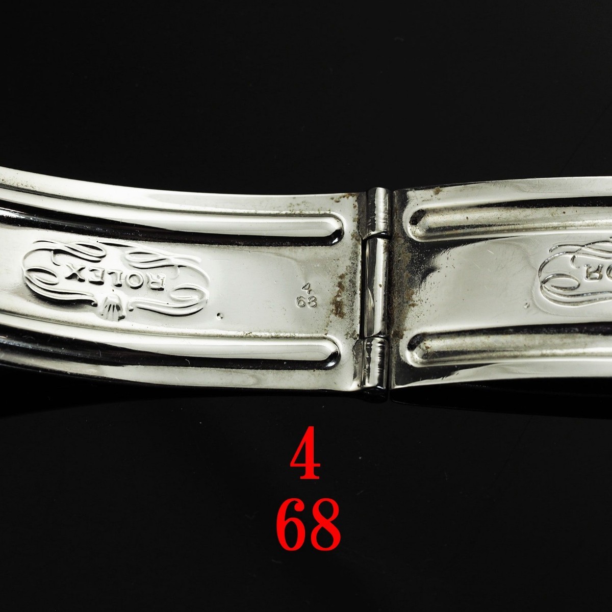 ROLEX 20mm 6251H Bracelet 1968年製 王冠飛び出しタイプ 弓カン 55 ロレックス 巻きブレス ベルト BAND 1600 1601 1603 #5_画像7