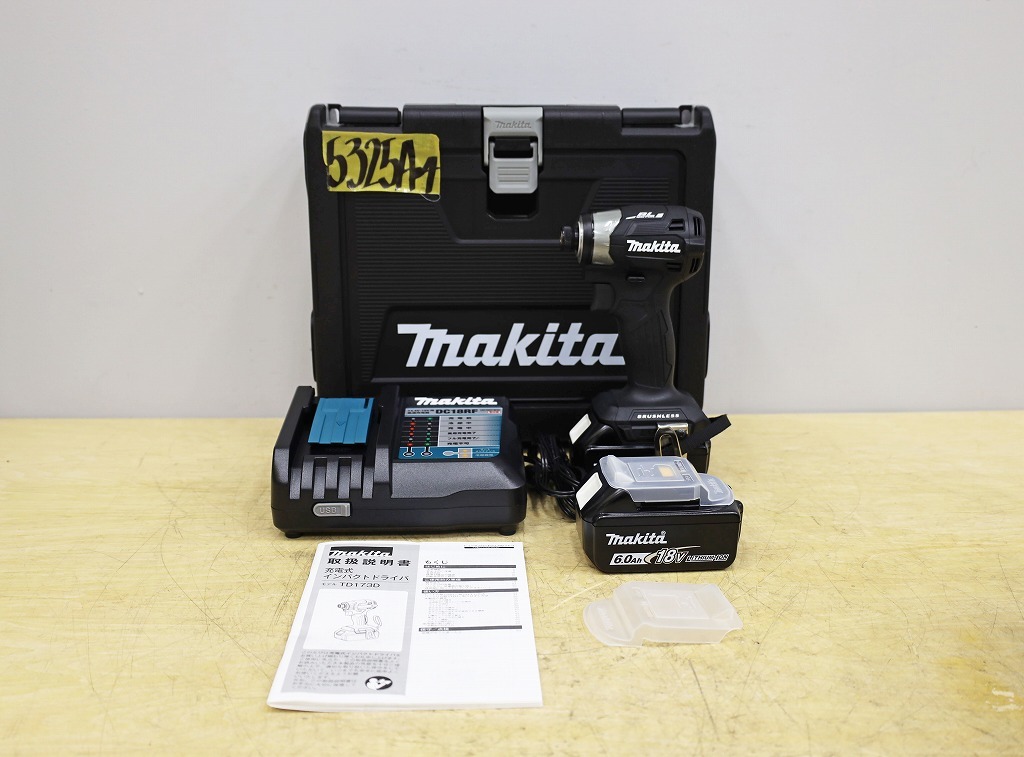 5325A24 未使用 makita マキタ 充電式インパクトドライバ TD173DRGXB 黒