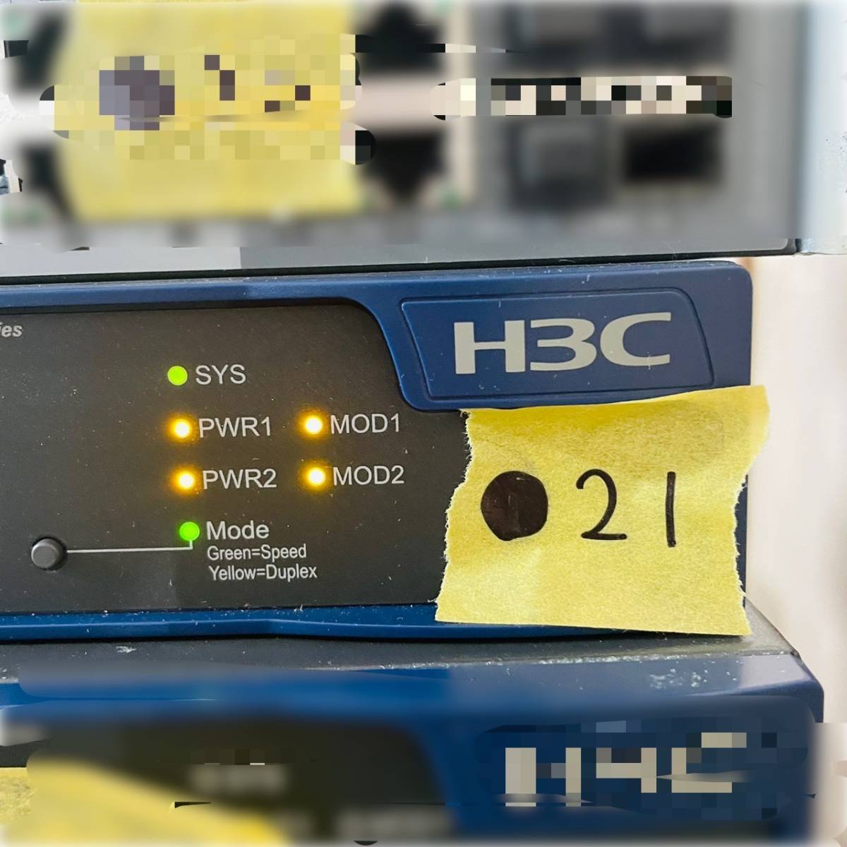 ●21【通電OK】H3C S5500-28F-EI Ethernet switch ネットワーク インターネット 回線 通信機器 機材 拡張 イーサネットハブの画像3
