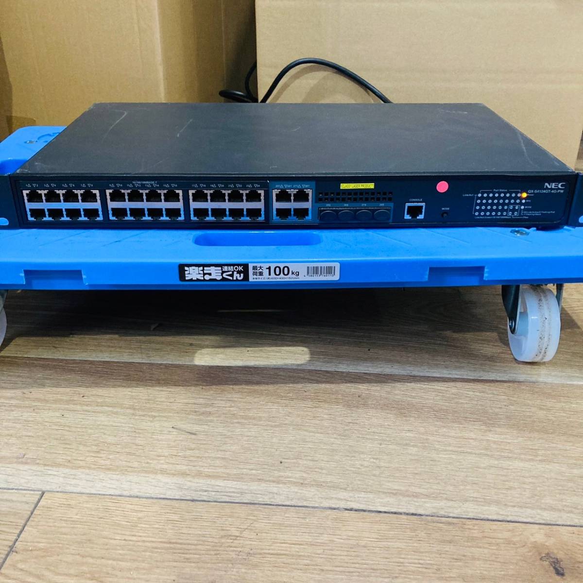 203[ electrification OK] NEC QX-S4124GT-4G-PW layer 2 intelligent PoE+ switch switch 1Gx24p SFPx4p switching hub network 