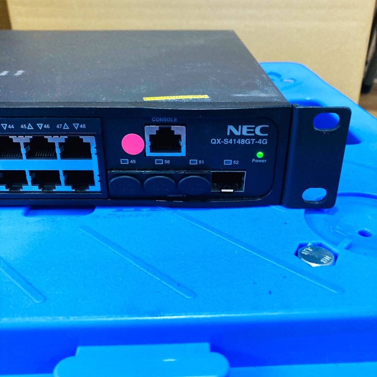 252【通電OK】NEC QX-S4148GT-4G B02014-04104 レイヤ2 スイッチ switch スタティックルーティング IRFスタック スイッチングハブの画像2