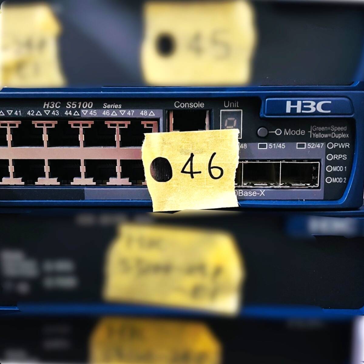 ●46【通電OK】H3C S5100-50C-EI Ethernet Switch ネットワーク インターネット 回線 通信機器 機材 拡張 ギガビットイーサネットスイッチの画像3