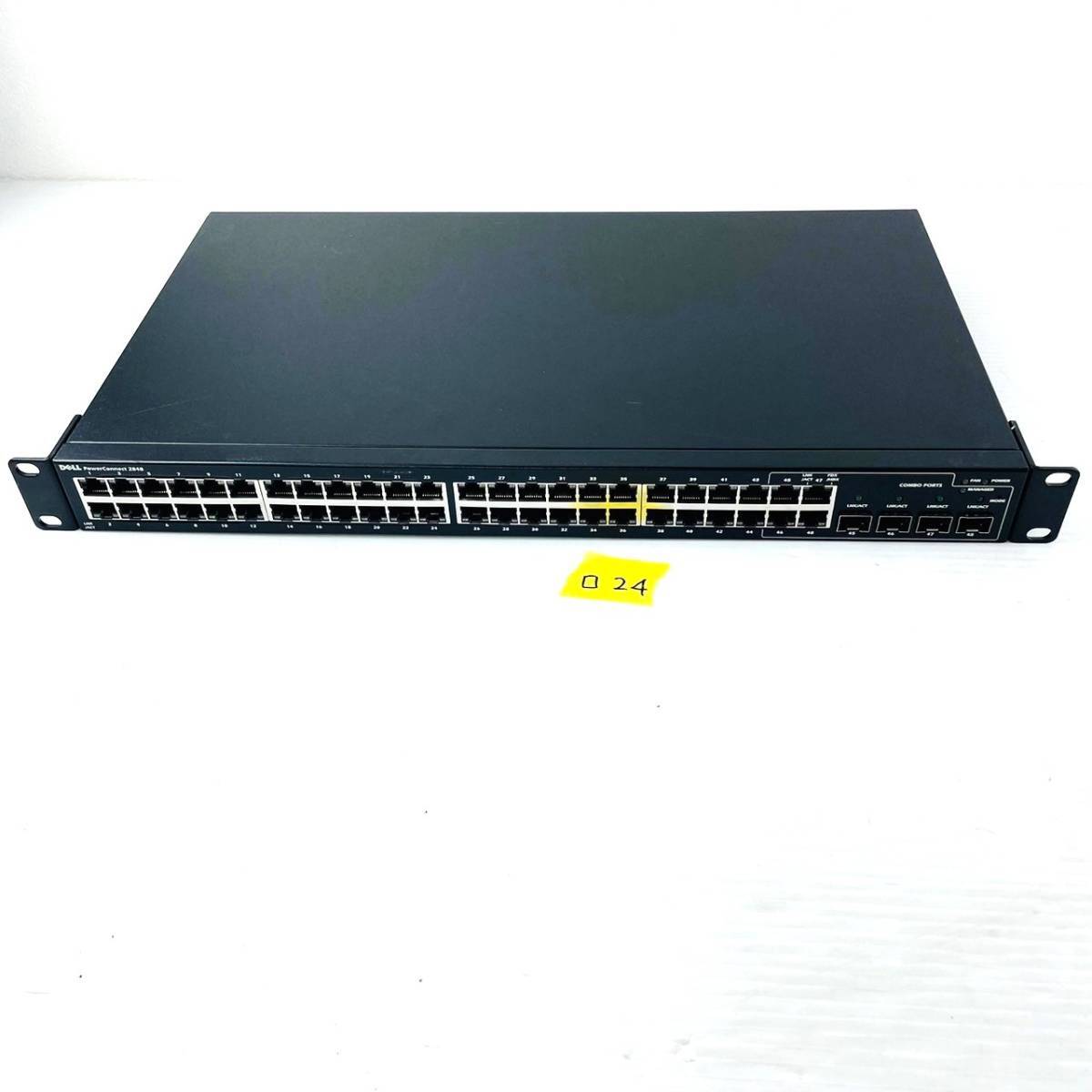 □24【通電OK】DELL PowerConnect 2848 スイッチ switch マネージド L2/L3 Gigabit Ethernet (10/100/1000) 1U ブラック 黒 デルの画像1