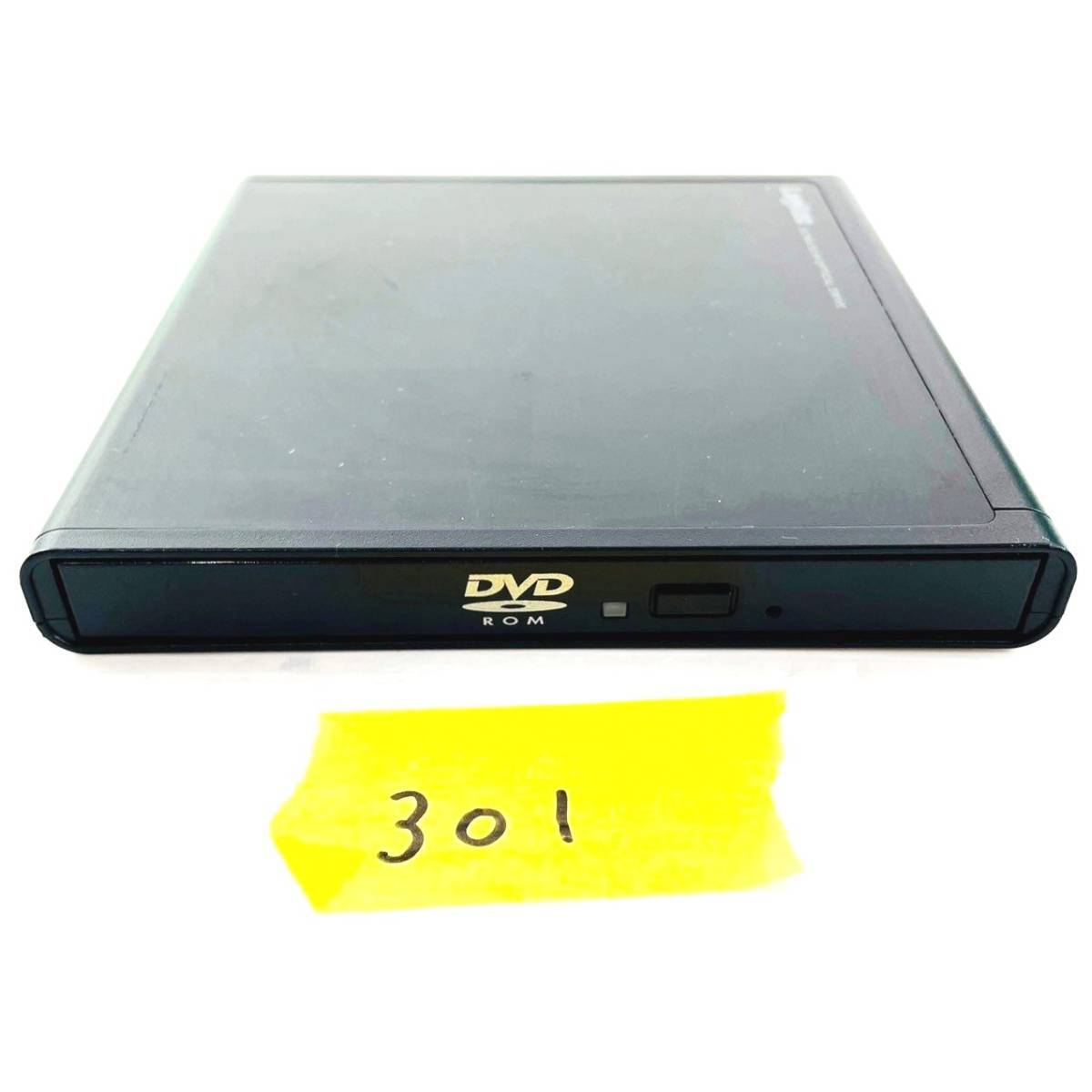 301【通電OK】Logitec ULTRA SLIM OPTICAL DRIVE LDV-PMH8U2NBK 本体 読込 専用 DVD ドライブ ポータブル 小型 ブラック 黒 ロジテック_画像6