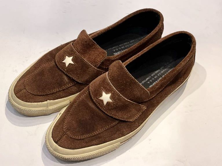 ワンスター　ローファー　オリジナル　ヴィンテージ　ブラウン　converse one star loafer 24.5cm スリッポン　アディクト　古着　y2k USA