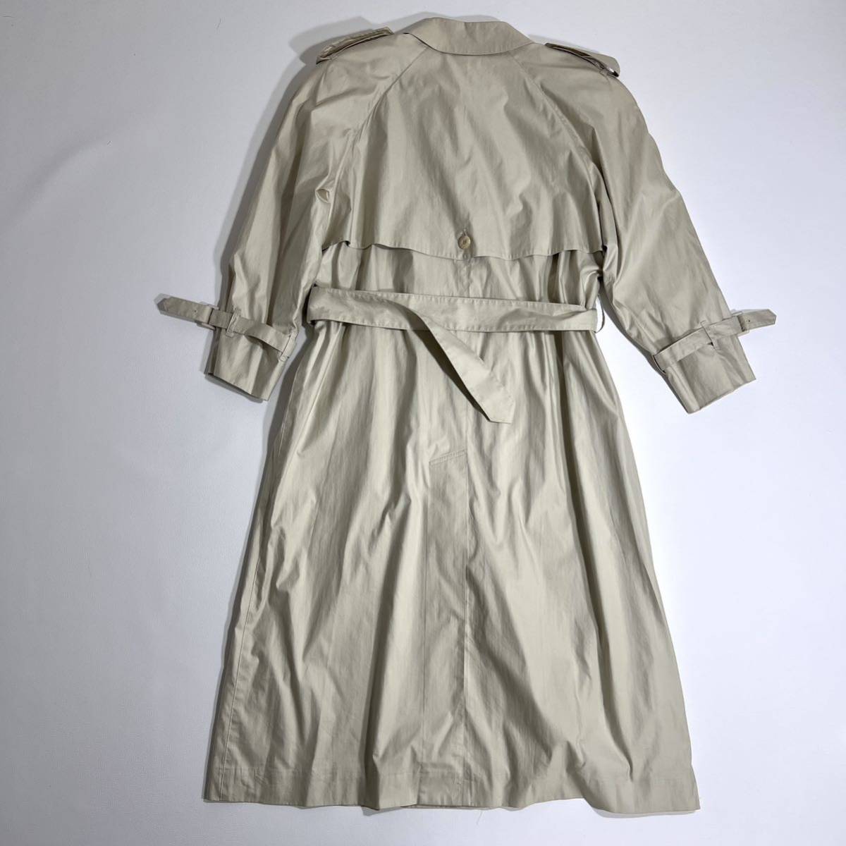 DAKS Dux trench coat spring coat long coat vintage Vintage belt attaching beige group lady's 