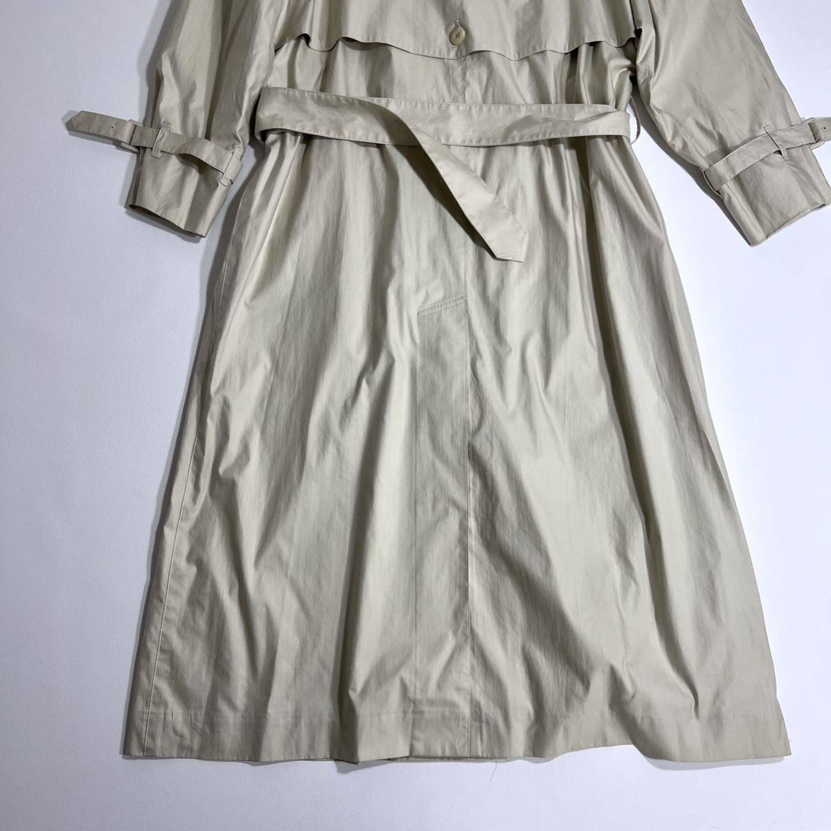 DAKS Dux trench coat spring coat long coat vintage Vintage belt attaching beige group lady's 