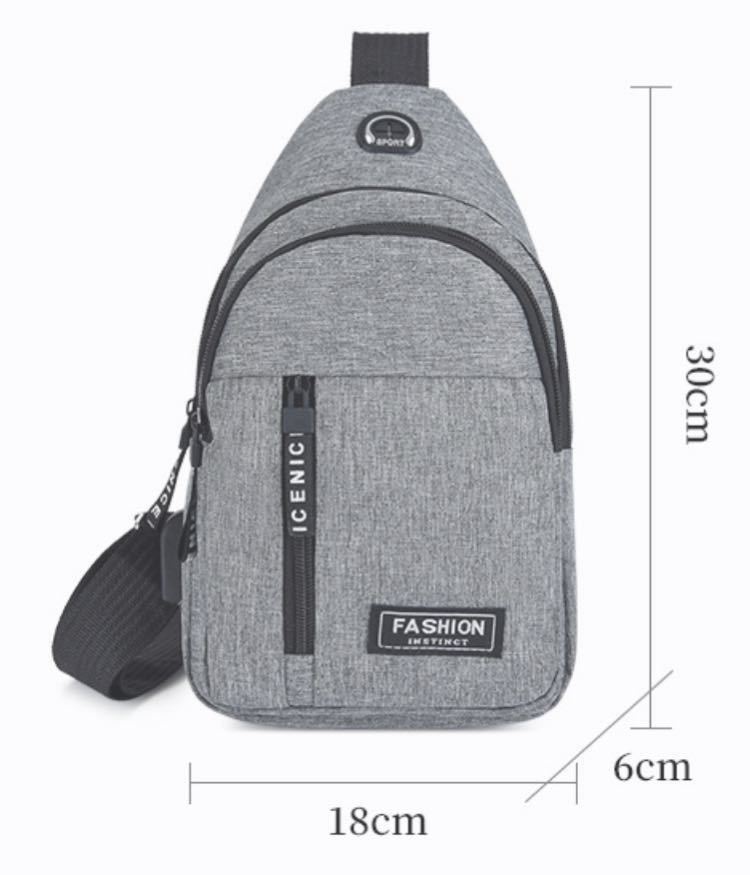 # men's body bag shoulder bag one shoulder light weight water-repellent black USB port diagonal .. bag smartphone charge compact 