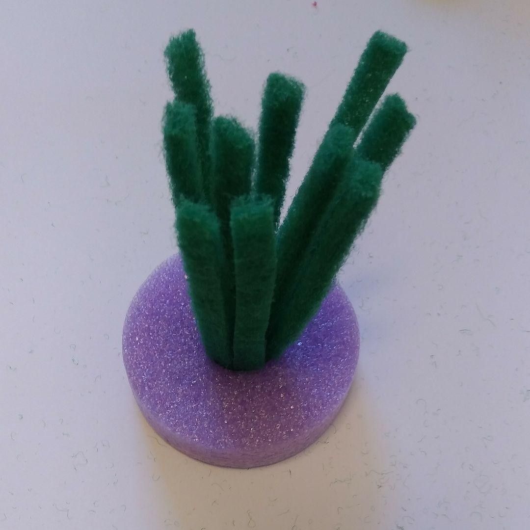 メダカ　産卵床(紫)×2　足長　※研磨剤不使用