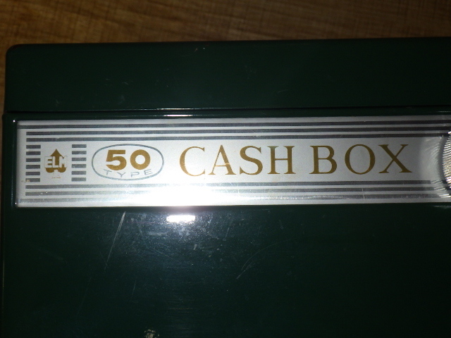 手提げ金庫 ELM ５０TYPE CASH BOX 約３３ｃｍ×２０ｃｍ×高さ１１ｃｍ 中古品送料込みです。の画像3