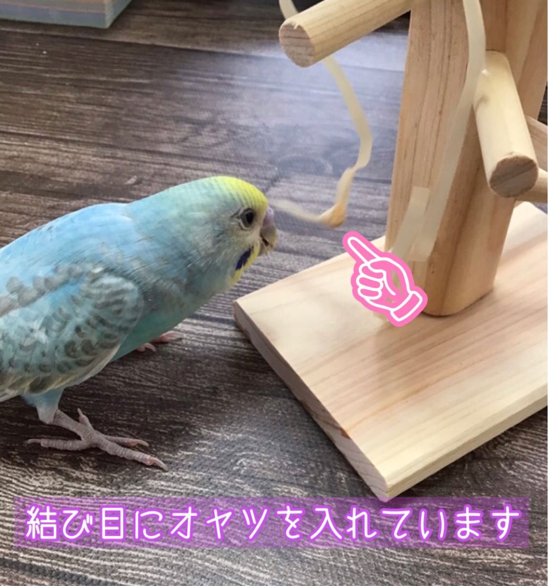 小鳥さんのごほうびバッグ★インコや文鳥の小鳥のハンドメイドおもちゃ　バードトイ　フォージング