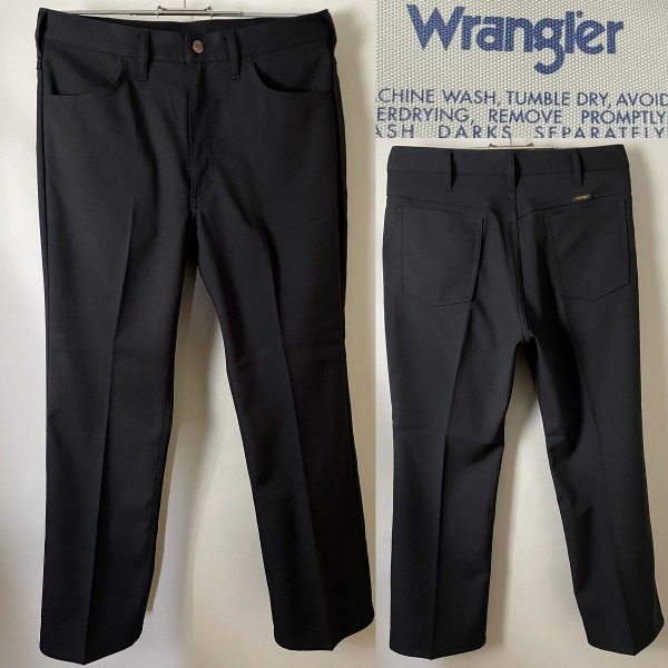 ★【定価8,800円 美品】レア！ WRANGLER ラングラー スタプレパンツ（ランチャーパンツ）WI1141 ブーツカット サイズL(Ｗ34程度) ブラック_画像1