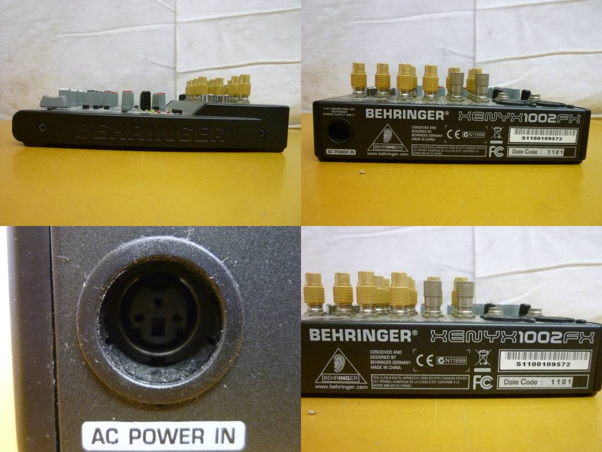 BB562 BEHRINGER ベリンガー アナログミキサー XENYX 1002FX 10ch コンパクト 音響機器 通電確認済 /100_画像6