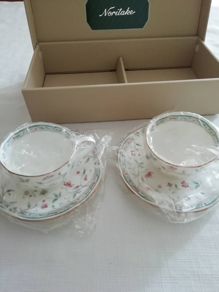 【箱あり】ノリタケ Noritake 花更紗 カップ ソーサー ペア ティーカップ コーヒーカップ 2セット