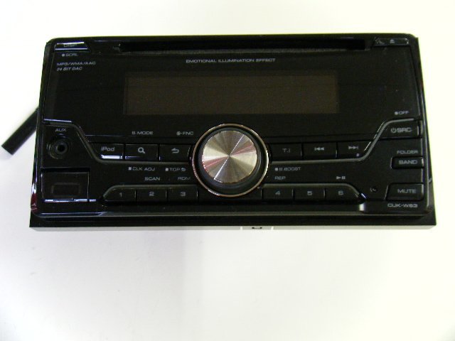 ダイハツ純正 KENWOOD CDデッキ CUK-W63 MP3/WMA/AAC フロントAUX,USB入力端子搭載 トヨタ車にも 動作OK_画像6